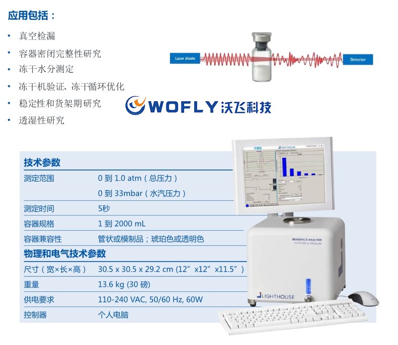 WITT威特FMS-1400水汽/真空度测试仪系统技术参数 WITT威特FMS-1400水汽/真空度测试仪系统技术参数